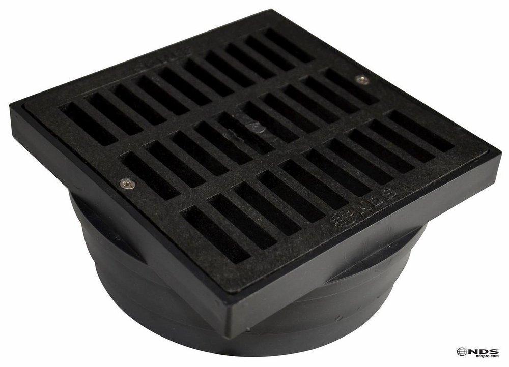 NDS Black Adapter and Square Grate Black 