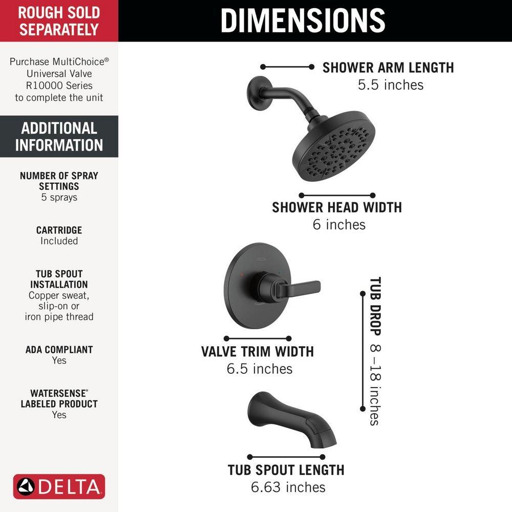 Delta Lineax: Monitor 14 Series Tub & Shower Trim 