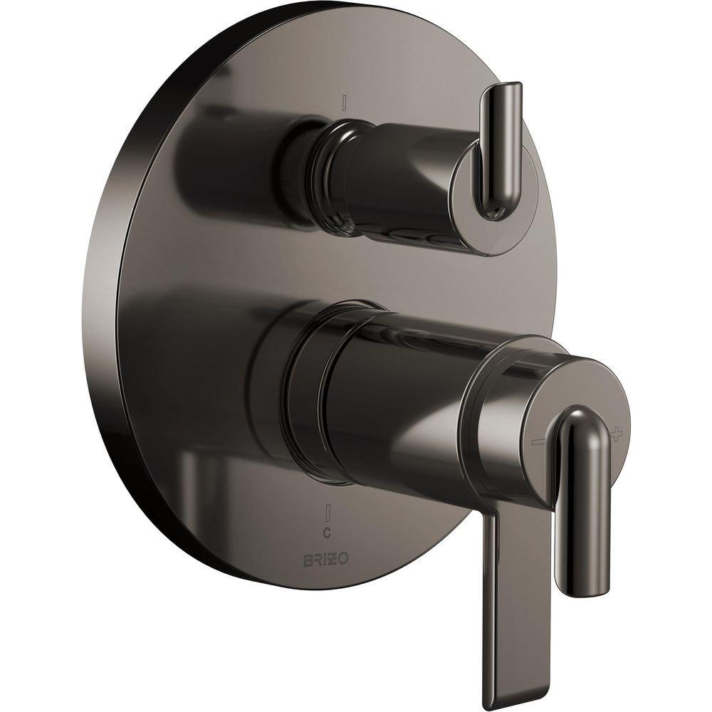 Brizo Roccesco: TempAssure Thermostatic Valve with Integrated 3-Function Diverter Trim - Less Handles 