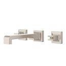 Verve 2-Handle 8 in. Widespread Wall Mount Bathroom Faucet without Handles with Ribbon Spout in Brushed Nickel (Valve Not Included) 