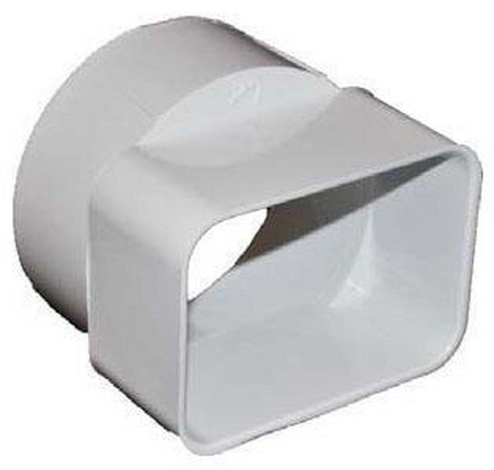 Normandy White 4 x 4 in. PVC Sewer and Drain Downspout Adapter 