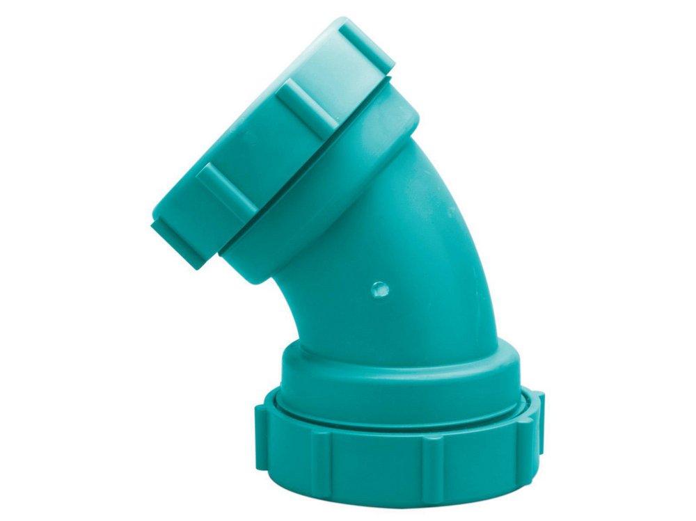 Zurn Corrosive Waste Drainage Threaded Acid Waste Straight and Street Schedule 40 Polypropylene 45 Degree Elbow 