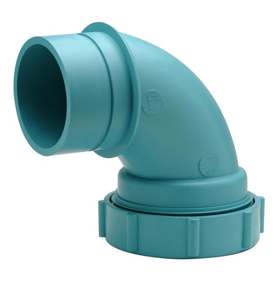 Zurn Corrosive Waste Drainage Socket x Spigot Acid Waste Straight and Street Schedule 40 Polypropylene 90 Degree Elbow 