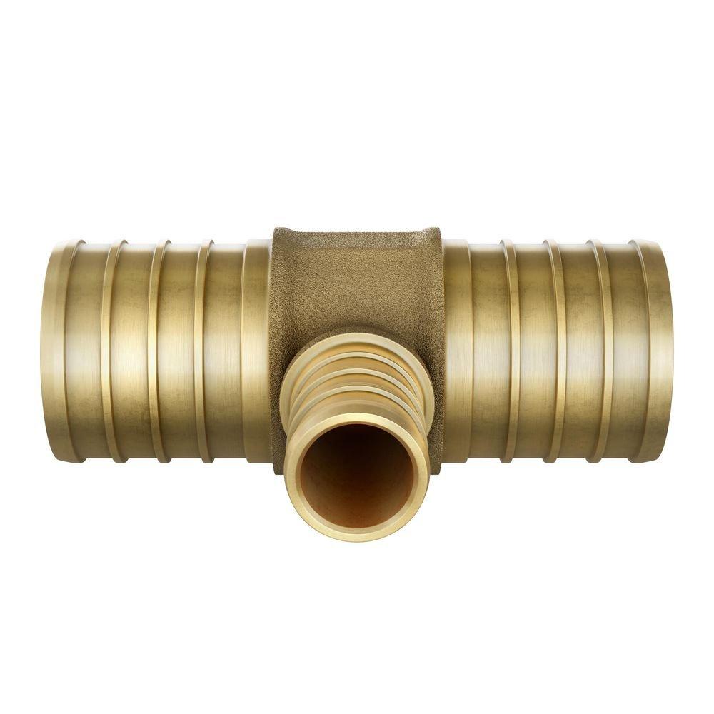 1-1/2 in. x 1-1/2 in. x 3/4 in. Brass PEX Tee image number 0