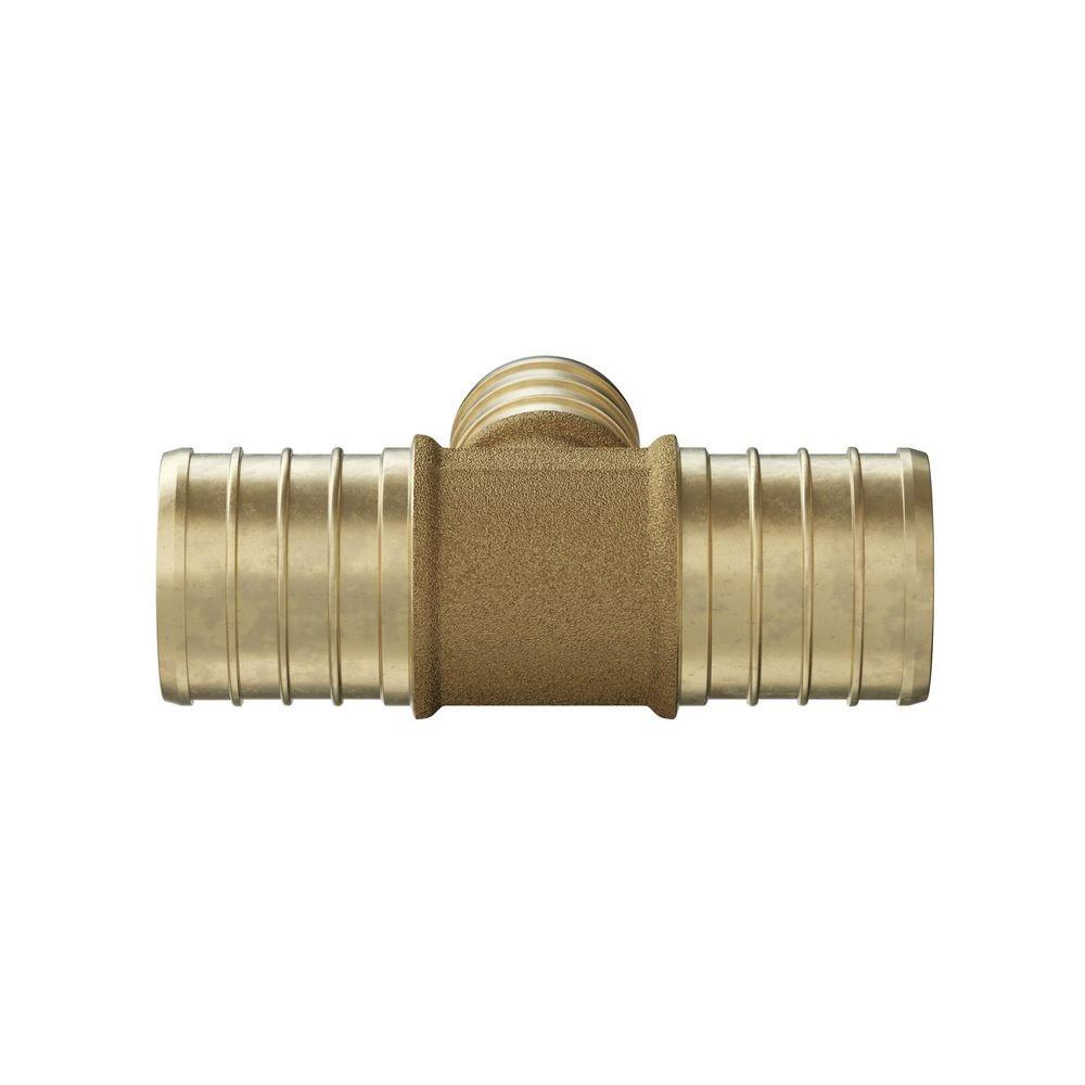 2 in. x 2 in. x 1-1/4 in. Brass PEX Tee image number 1