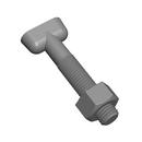 1 in.-8 x 3 in. Low Alloy Steel T-Head Bolt and Nut