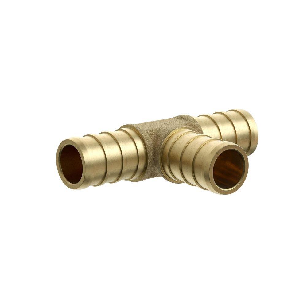 2 in. x 2 in. x 2 in. Brass PEX Tee image number 0