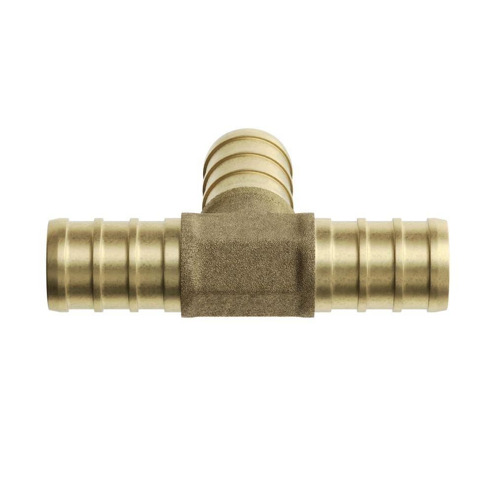 2 in. x 2 in. x 2 in. Brass PEX Tee image number 1