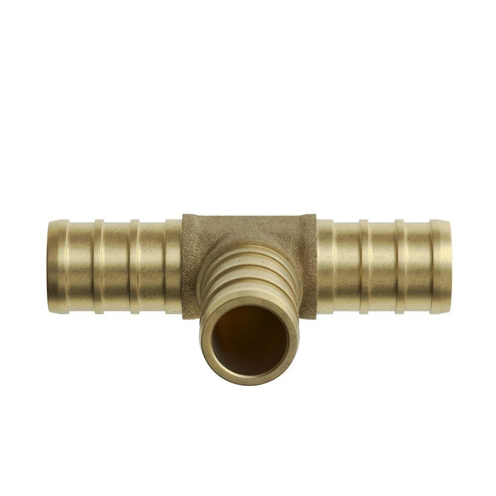 2 in. x 2 in. x 2 in. Brass PEX Tee image number 2