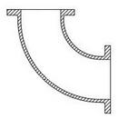 Tyler Union Flanged Ductile Iron C110 Full Body 90 Degree Bend 