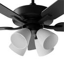 Sandberg 52'' Fan AC black finish 4 light kit Pull Chain 