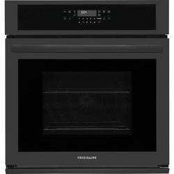 30" W 5.3 Cu Ft Built In Single Wall Oven with Air Fry and Convection in Black Stainless Steel