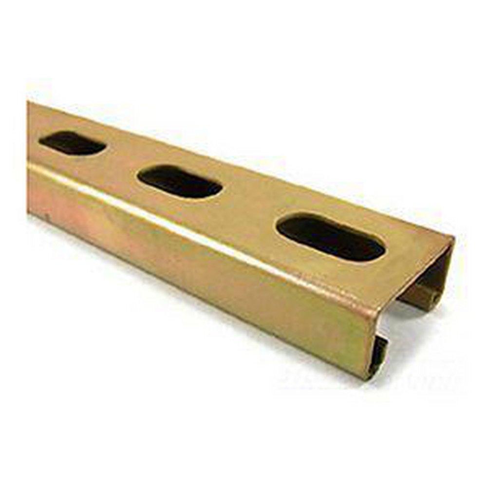 Thomas & Betts 1-5/8 x 13/16 in. 14 Gauge Gold Slotted Channel 