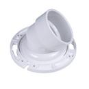Oatey&reg; White 4 x 3 in. PVC 45 Swivel Closet Flange 
