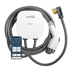 40A Level 2 Electric Vehicle Charging Station with Wi-Fi, Works with My Leviton App, Plug-In