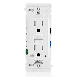 Lever Edge 15A Self Test Tamper-Resistant/Weather-Resistant GFCI in White