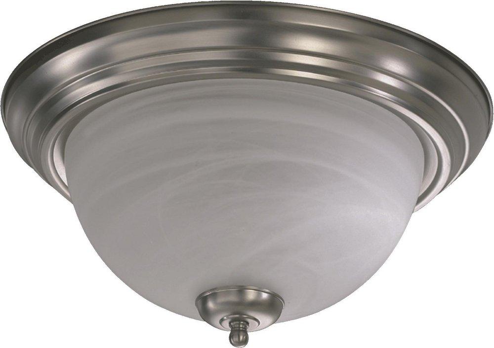 Quorum International Satin Nickel 60 W Incandescent Flush Mount Ceiling Fixture 