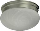 Quorum International Satin Nickel 60 W Incandescent Flush Mount Ceiling Fixture 