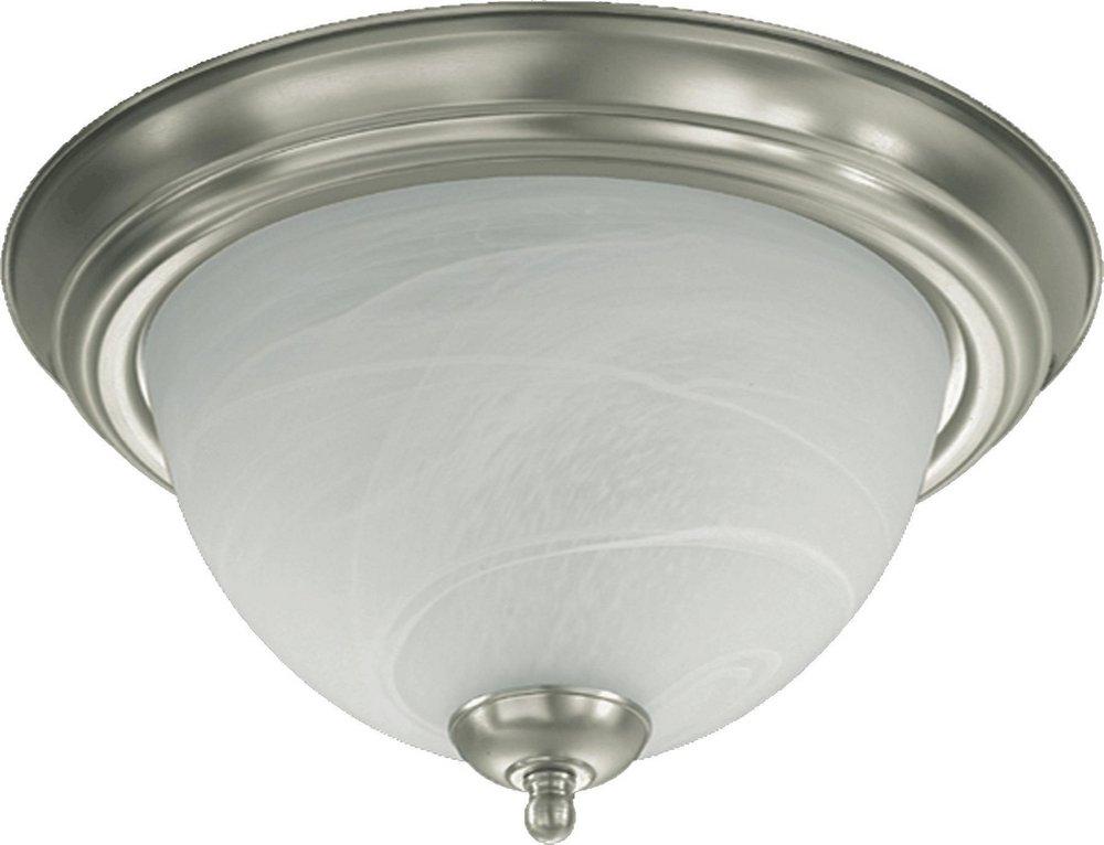 Quorum International Satin Nickel 60 W Incandescent Flush Mount Ceiling Fixture 
