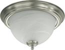 Quorum International Satin Nickel 60 W Incandescent Flush Mount Ceiling Fixture 
