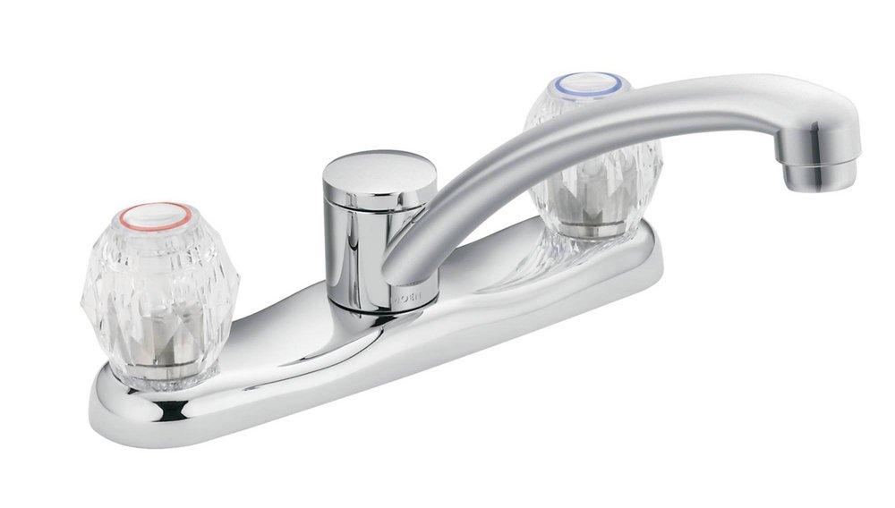 Moen Chrome Plated Two Handle Kitchen Faucet 