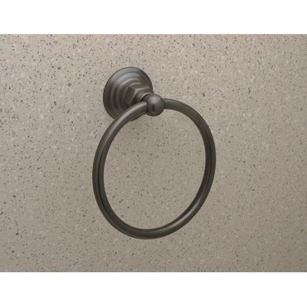 ROHL&reg; Tuscan Brass Round Closed Towel Ring 