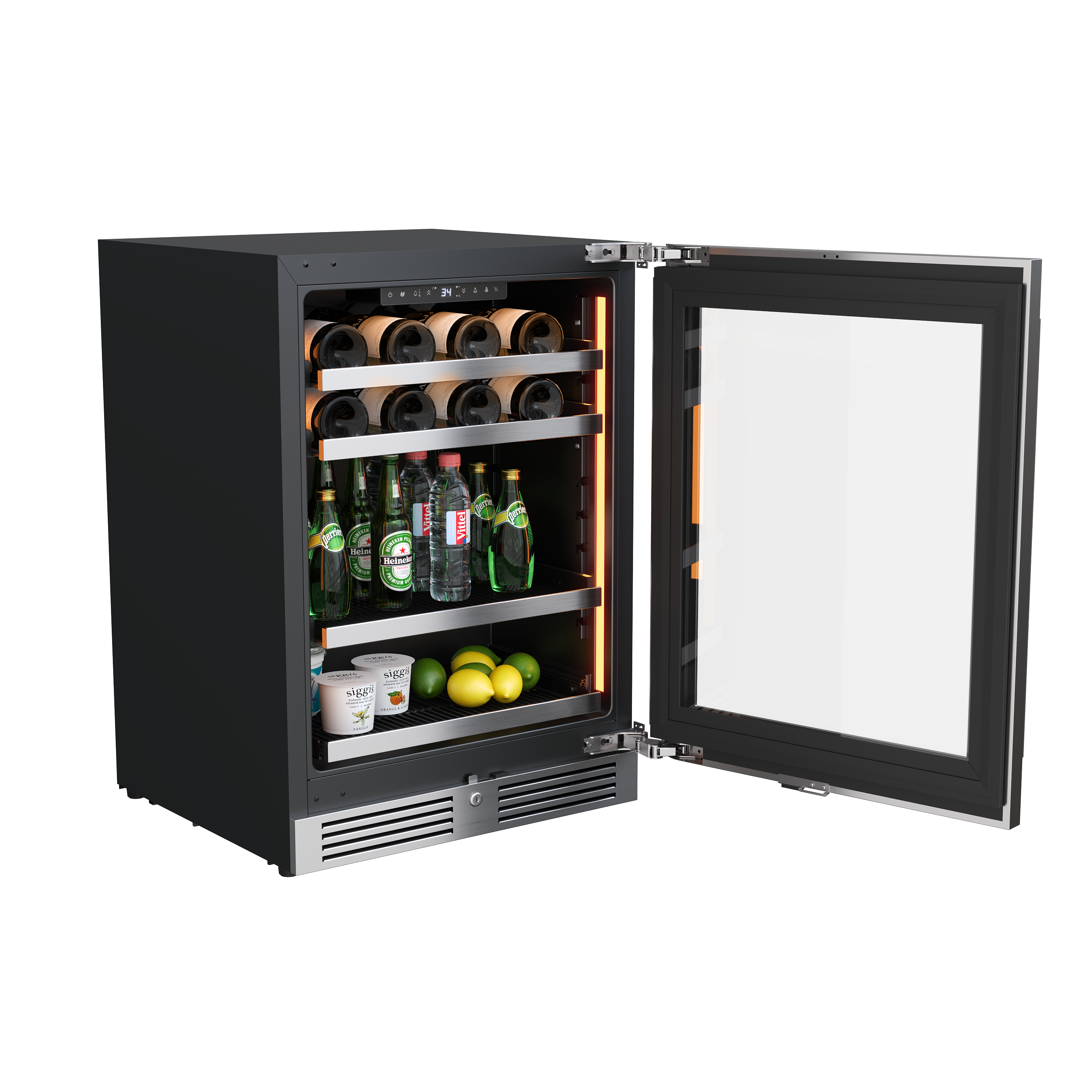 Avallon A2 24 UC Single Zone Wine and Beverage Cooler - Stainless Door 
