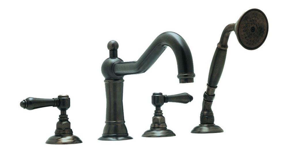 ROHL&reg; Tuscan Brass Two Handle Roman Tub Faucet 