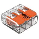 Splicing Connector 3-Conductor with Operating Levers 20-10 Awg Transparent Housing - Box of 30 