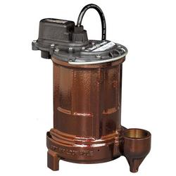 Workhorse 1/3HP 115V Cast Iron Effluent Sump Pump w, 1-1/2" Discharge - Handles 1/2" Solids