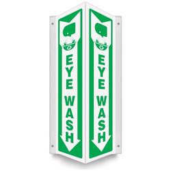 Projection Sign 3D Style EYE WASH Down Arrow 18 x 4 Panel Plastic