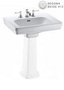 24 x 19 in. Rectangular Pedestal Bathroom Sink in Sedona Beige