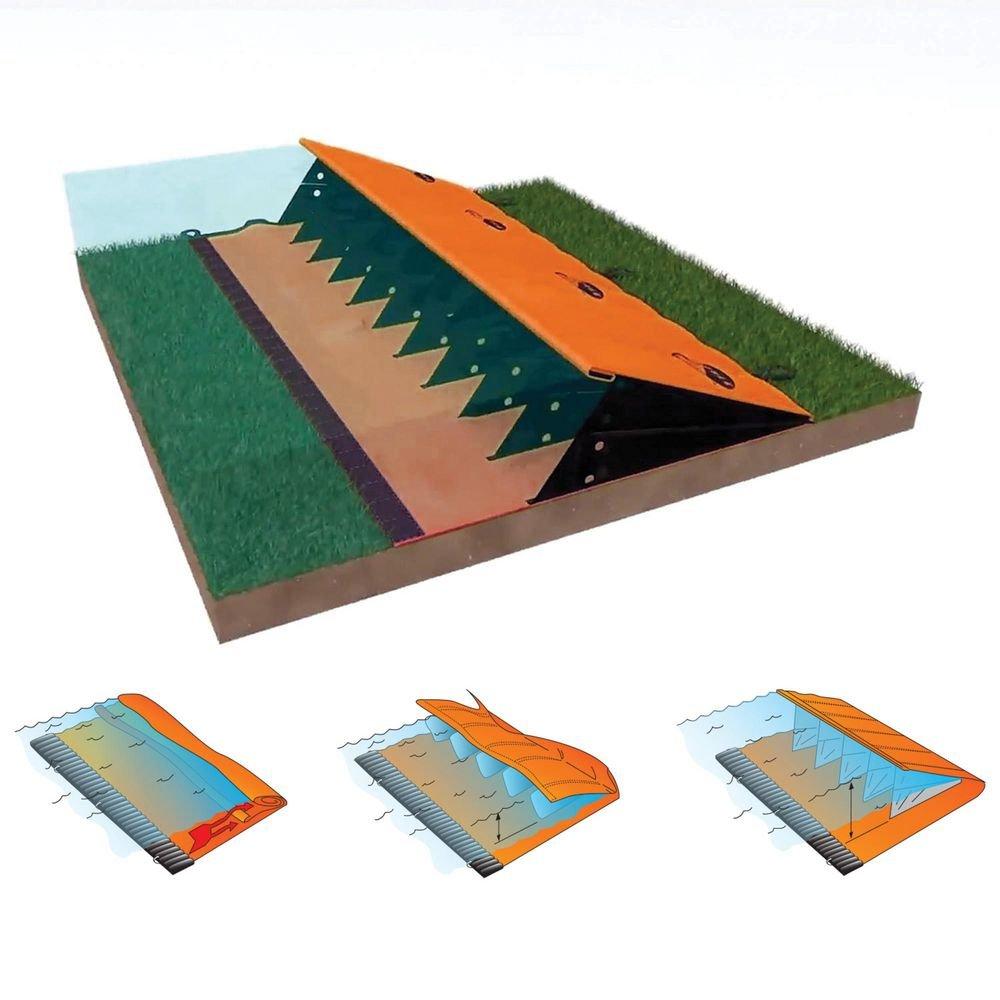 Water Force Self-Rising Portable Flood Barrier, 26.5 in. x 30 ft. 