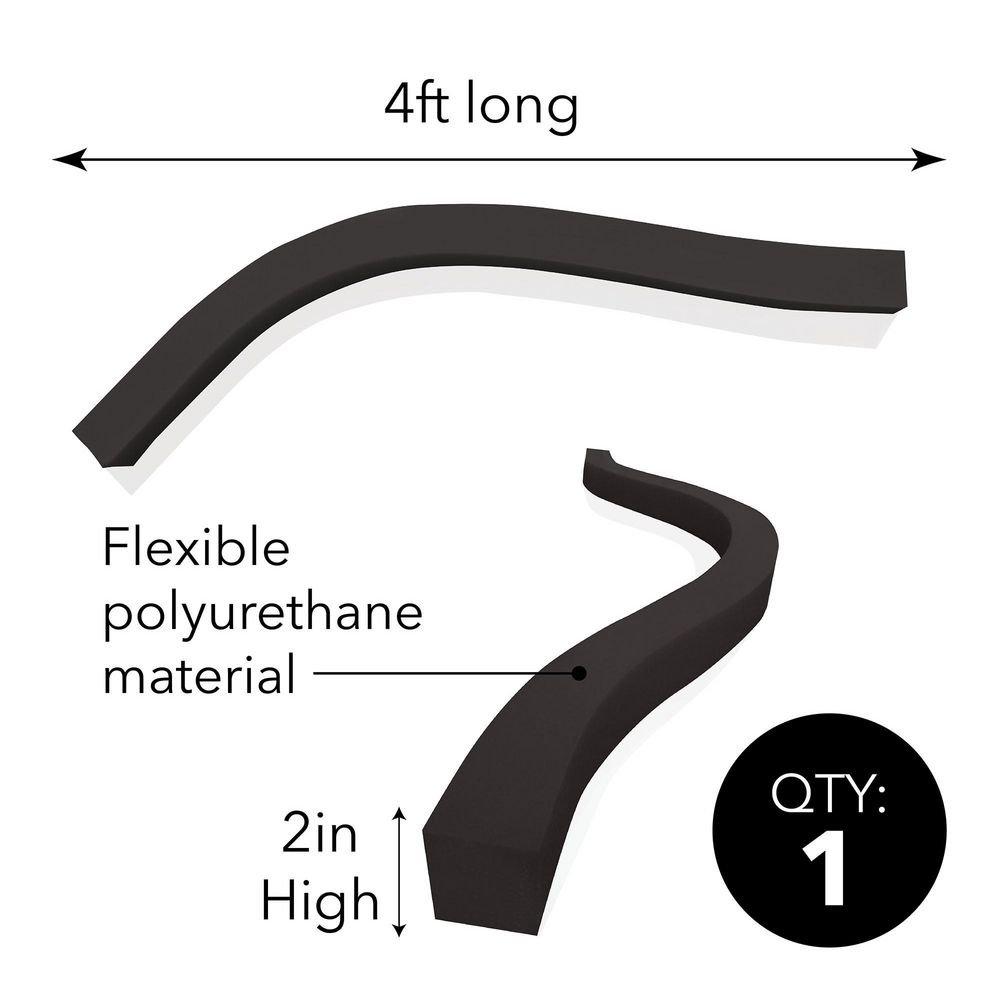 Black Insta-Dam Flexible Water Dam, 2 in. x 2 in. x 4 ft. 
