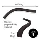 Black Insta-Dam Flexible Water Dam, 2 in. x 2 in. x 4 ft. 