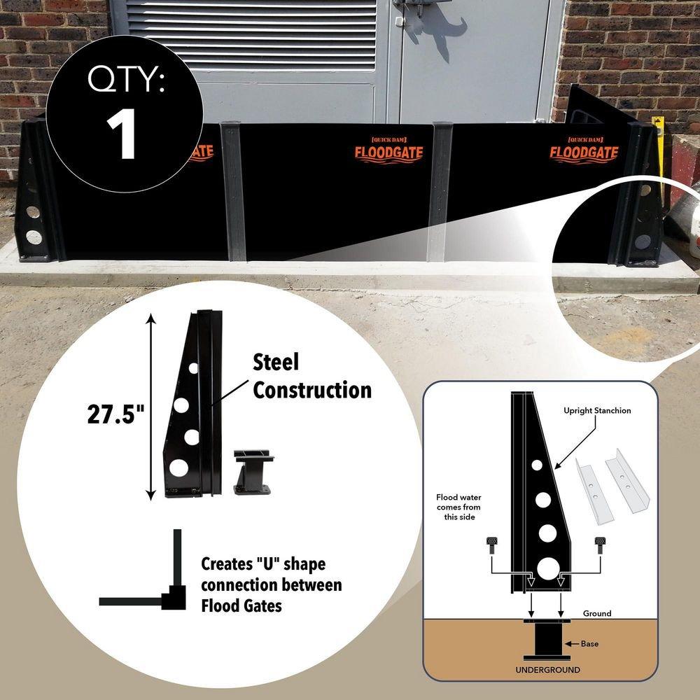 Flood Gate 3-Way Corner Stanchion Kit 