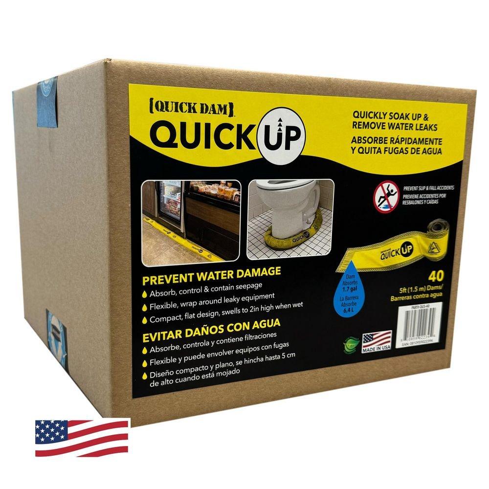 QuickUp Water Dam Flood Barrier, 5 ft., (Box of 40) 