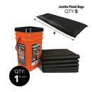 Grab & Go Jumbo Water-Activated Flood Bag Kit, 1 ft. x 4 ft., (Pack of 5) 