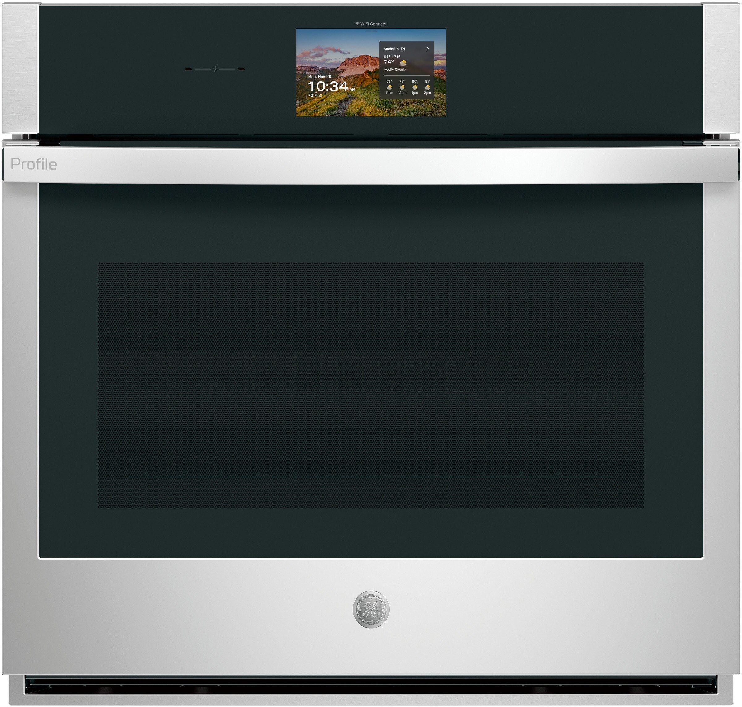 30"W Smart Built In Convection Single Wall Oven with Air Fry and Camera in Stainless Steel 
