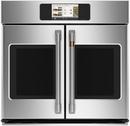 30"W Electric Smart Double French Door 5 Cu Ft Wall Oven with Air Fry, Convection, Touch Screen, and Sabbath Mode in Stainless Steel 