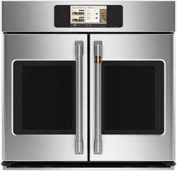 30"W Electric Smart Double French Door 5 Cu Ft Wall Oven with Air Fry, Convection, Touch Screen, and Sabbath Mode in Stainless Steel