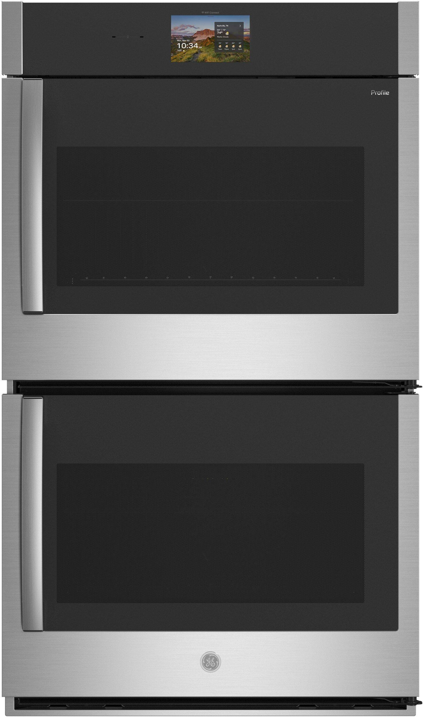 30 W Smart Built In Convection Double Wall Oven with Right Swing Doors in Stainless Steel 
