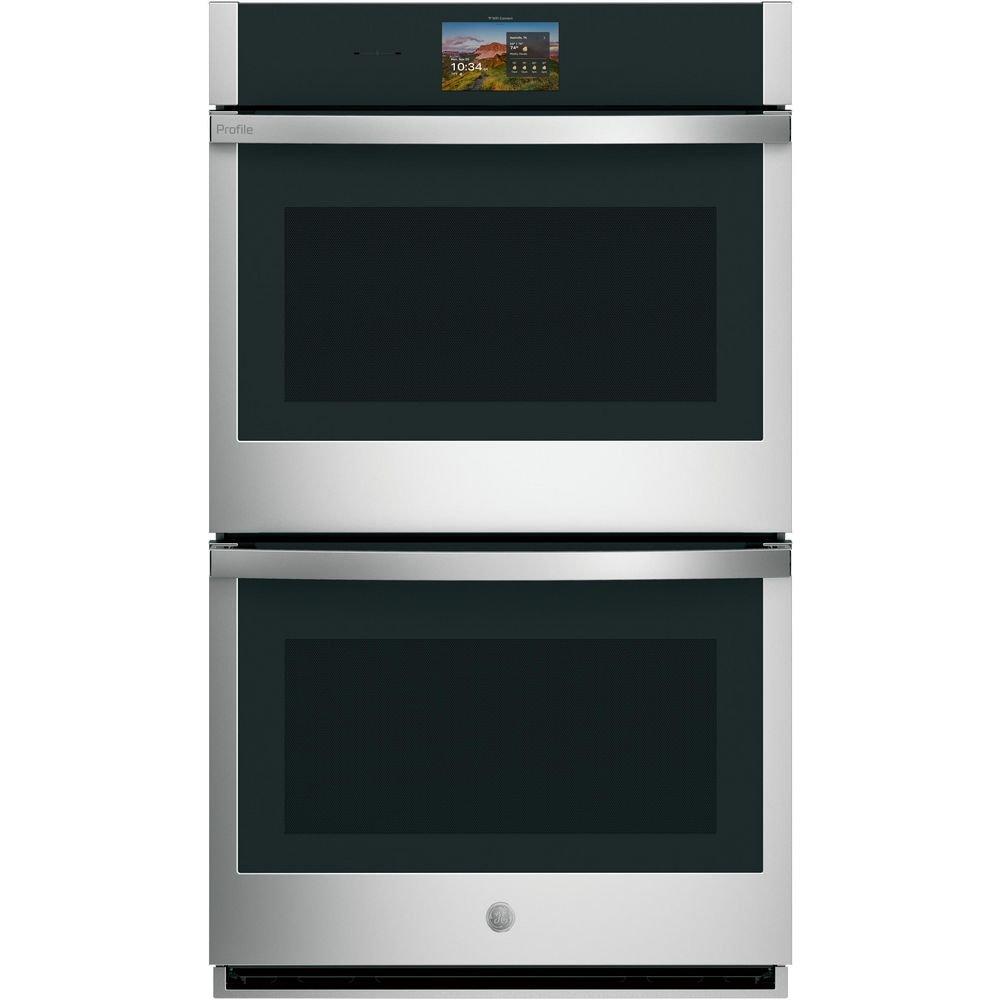 30"W Smart Built In Convection Double Wall Oven with Air Fry and Bluetooth Speaker in Stainless Steel 