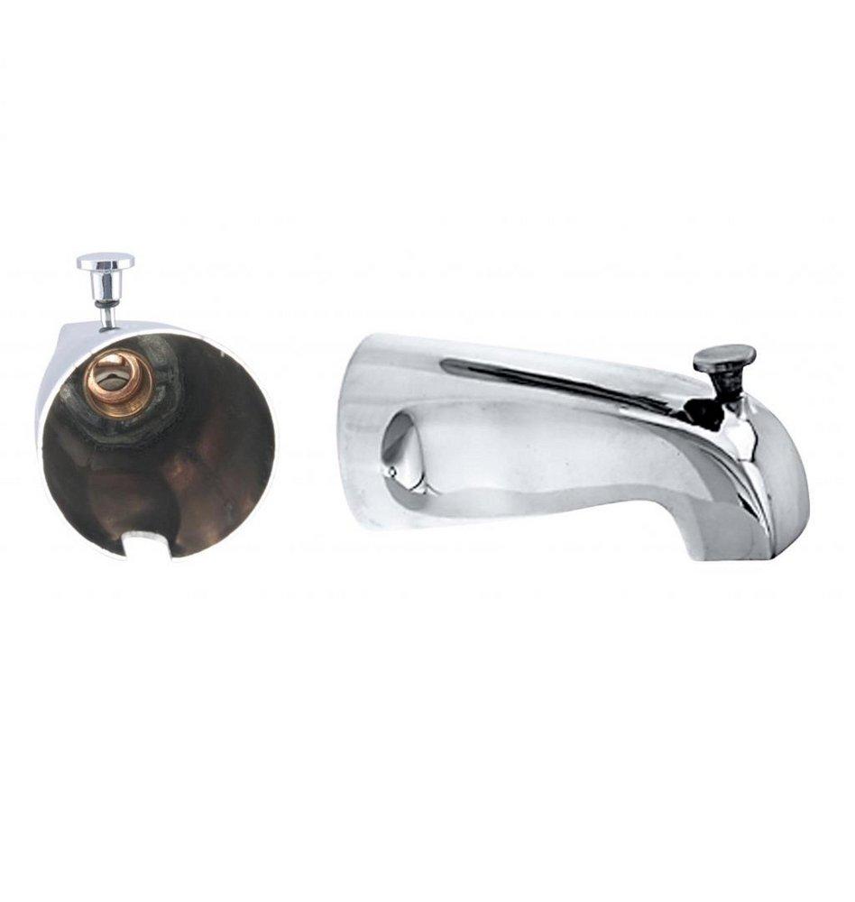 Westbrass Polished Chrome 1/2 x 5-1/4 in. FIPS Brass Tub Spout 