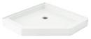 39 in. x 39 in. Shower Base with Center Drain in White