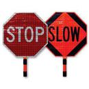 Propak Red Stop/Slow Paddle with 8 in. Handle 