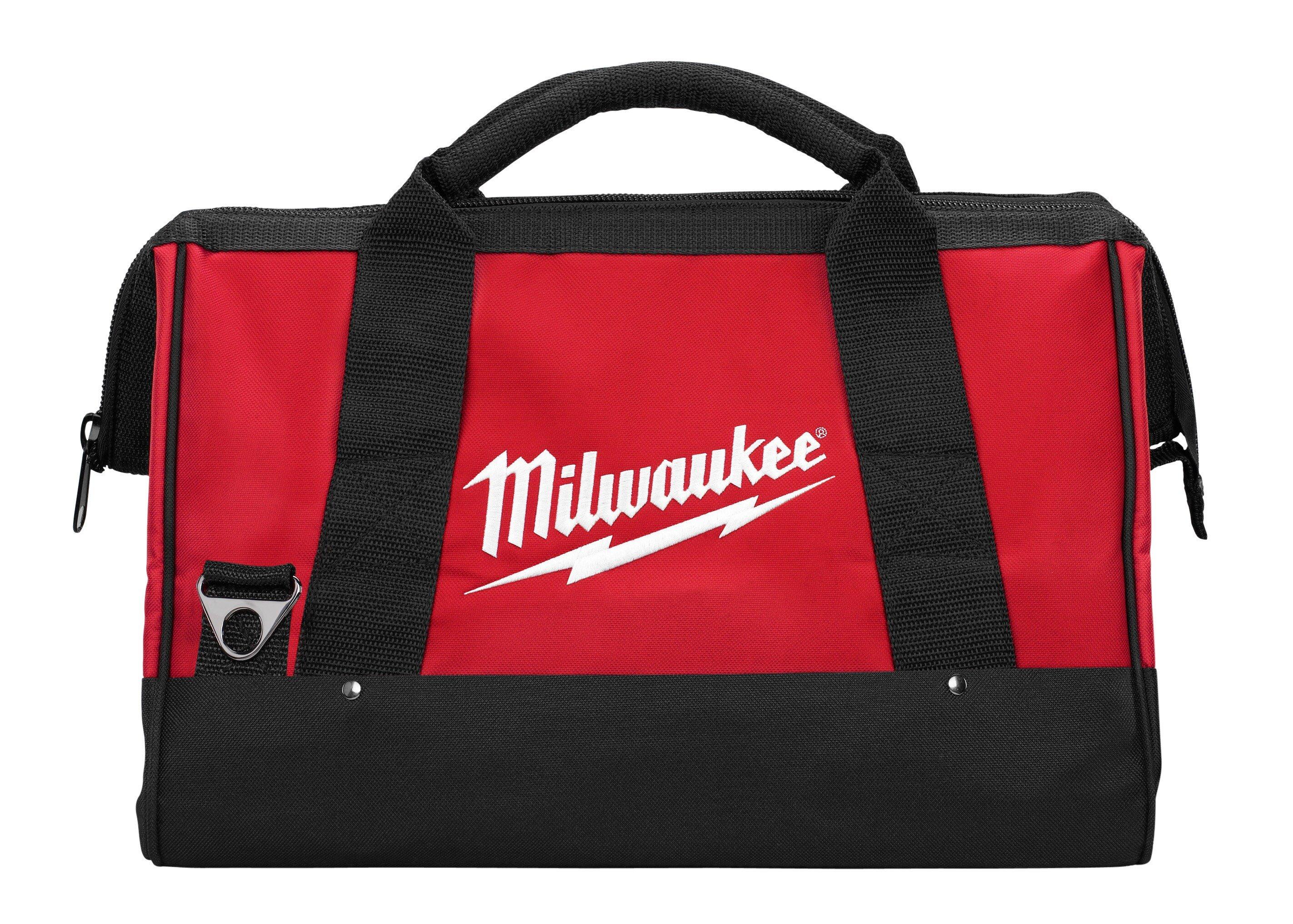 Milwaukee&reg; Red 9 in. Cloth Red/Black Tool Bag 