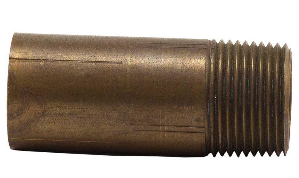 1 in. MNPT Standard Global Brass Toe Nipple 