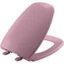 Plastic Elongated Closed Front Toilet Seat in Dusty Rose