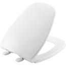 Round Closed Front Toilet Seat with Cover in White